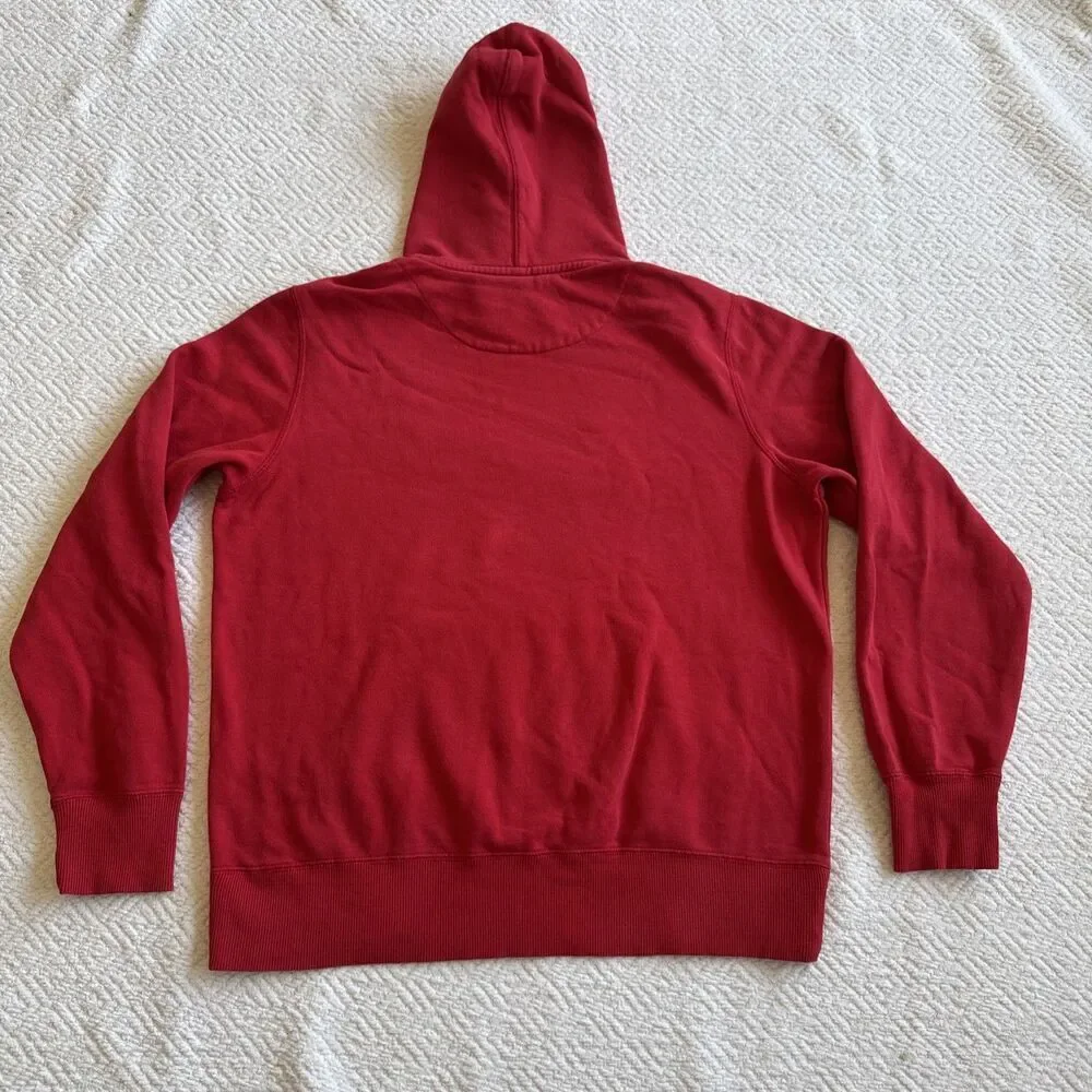 Vintage Nike Hoodie Men Medium Red Sweatshirt Sweater Big Center Swoosh Y2K 00s